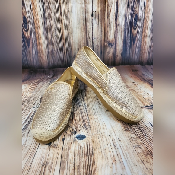 MICHAEL Michael Kors Women's Hastings Espadrille Slip-On Gold - Picture 3 of 10